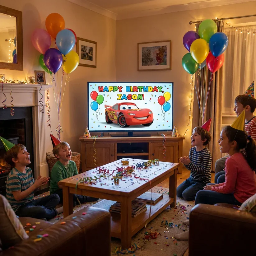 Personalized Happy Birthday Video (Cars)